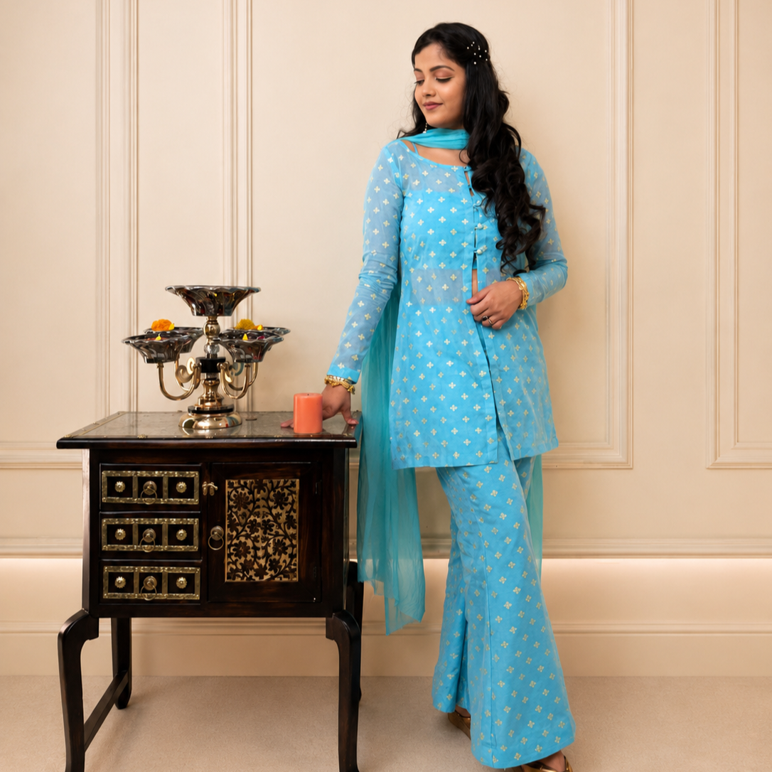 Partywear set fashion editorial